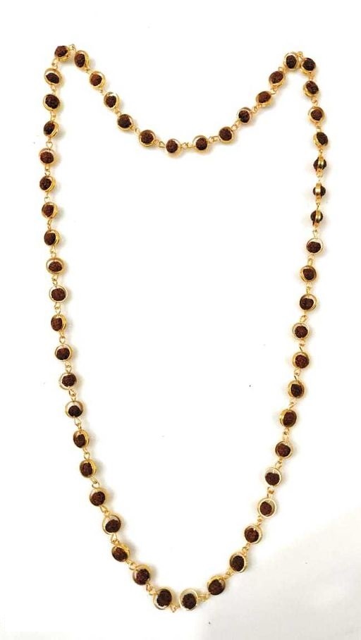 Rudra Unique Gold Plated Rudraksha Mala - Image 1