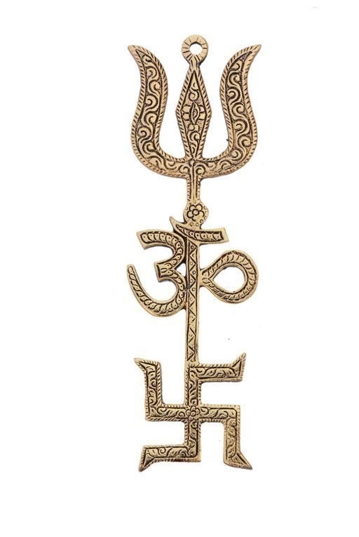 y1 Classy Designer Brass Wall Hanging Trishakti Yantras Vol 6 - Image 1