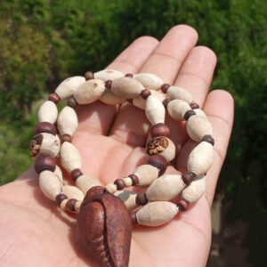 Bead Shape Mridang, Spherical Bead Size 2 Mm, 8 Mm Material Tulsi Mala Length 20 InchesSankh Locket Tulsi Mala With Sankh Shaped Beads