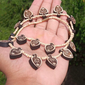 Hare Krishna Beautiful Japa Mantra Tulsi Necklace Premium Disclaimer : Product’s color may slightly vary due to photographic lighting sources or your monitor settings. Precaution : This Tulsi bead is brittle, handle with care Instruction : If you put Tulsi Beads in water the color may change. Note : Descriptions for products are taken from scriptures and oral tradition