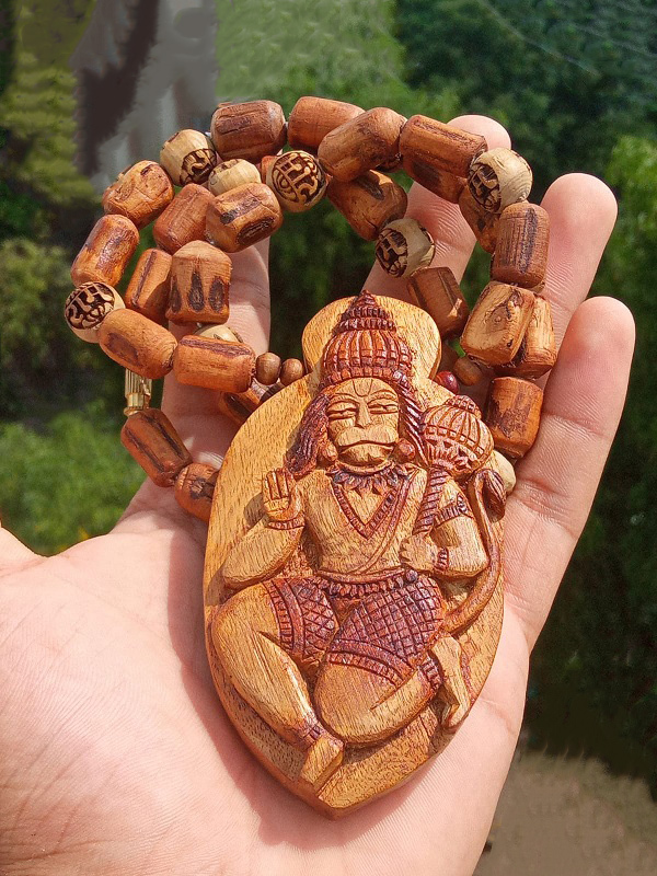 Hanuman ji Shri Ram Bhakt Hanuman Tulsi Locket Mala Deity Name Hanuman Ji Material Tulsi