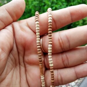 Loving Lord Krishna Tulsi One Round Brij Kanthi Mala Material Tulsi Mala Length 18 Inches Bead Size 1 Mm Neck Round 1 Round
