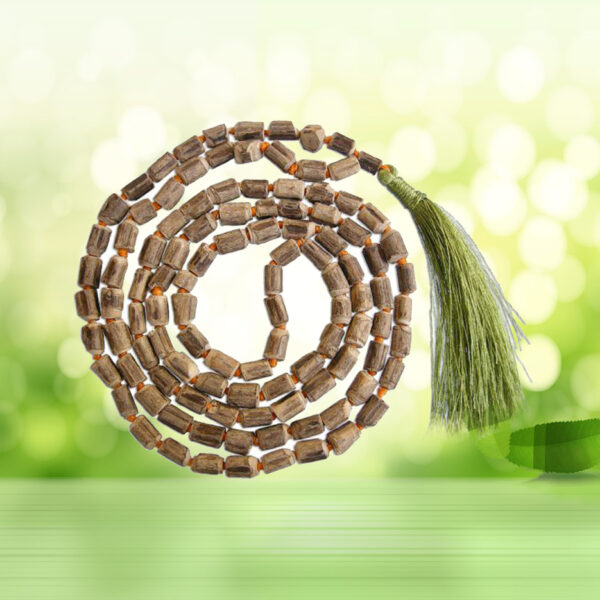 tulsi-kannti-mala-600x600 ISKCON Tulsi Kanthi Mala Online – Traditional Material Tulsi Total Beads 108+1 Bead Shape Cylindrical, Traditional